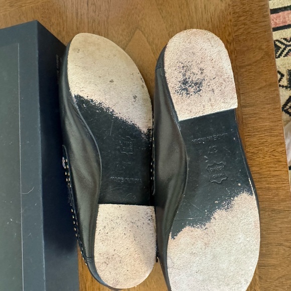 Laurence Bras Black Leather Studded Tassel Loafers 37 - Picture 7 of 8